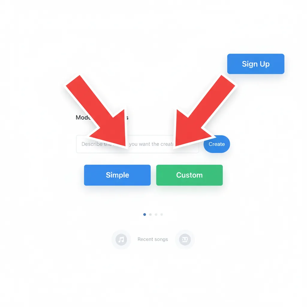 How to Make Music with Suno AI: The Complete Beginner's Guide 4 Suno AI interface showing sign-up and creation modes