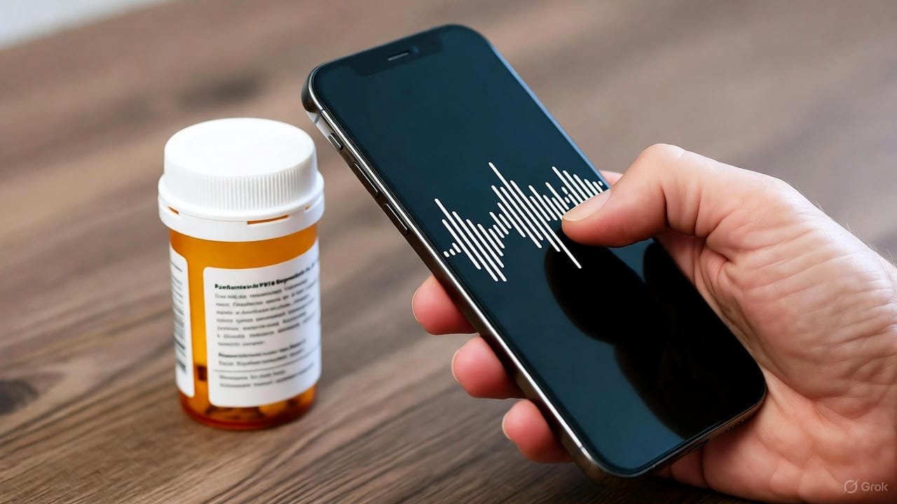 Senior using Seeing AI app to read medication labels aloud